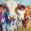 Colorful Cow Animals Diamond Painting