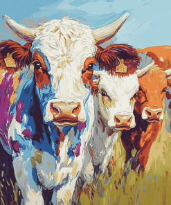 Colorful Cow Animals Diamond Painting