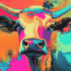 Colorful Cow Art Diamond Painting