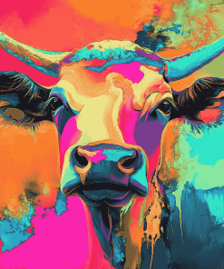 Colorful Cow Art Diamond Painting