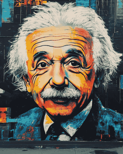 Colorful Einstein Graffiti Diamond Painting