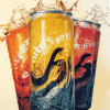 Colorful Energy Drinks Collection Diamond Painting