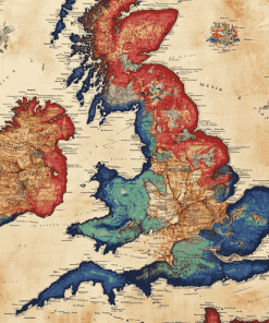 Colorful England Map Diamond Painting