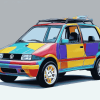 Colorful Golf Car Design Diamond Painting