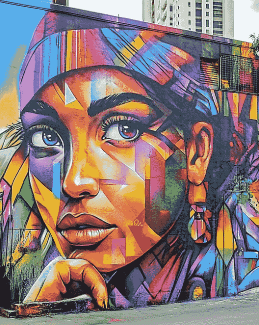 Colorful Graffiti Woman Diamond Painting