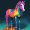 Colorful Horse Animal Art Diamond Painting