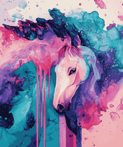 Colorful Horses Diamond Painting