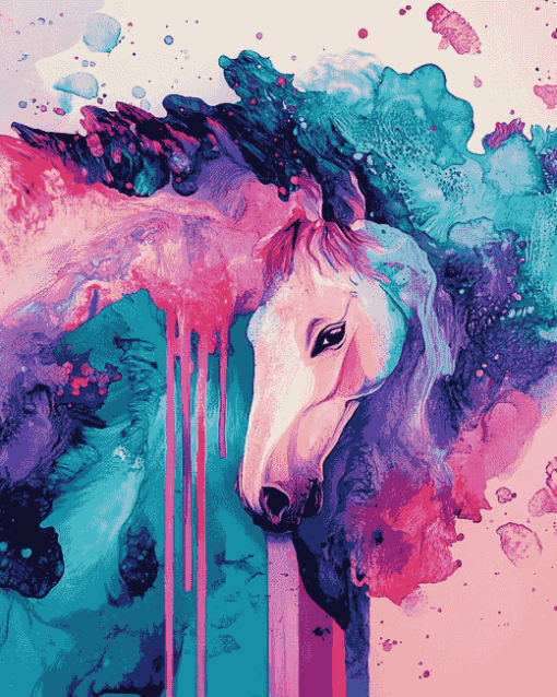 Colorful Horses Diamond Painting