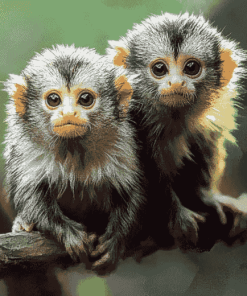 Colorful Marmosets Monkey Diamond Painting