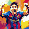 Colorful Messi Pop Art Diamond Painting