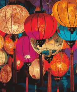 Colorful Paper Lantern Diamond Painting