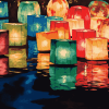 Colorful Paper Lanterns Diamond Painting