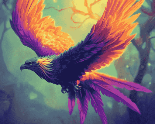 Colorful Phoenix Bird Diamond Painting