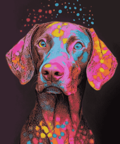 Colorful Pointer Dogs Diamond Painting