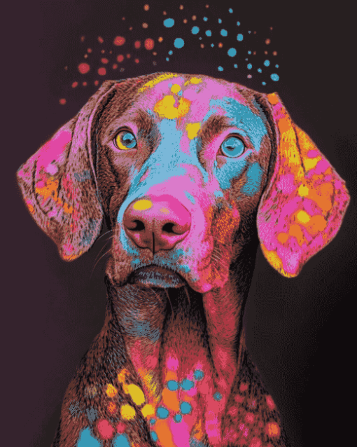 Colorful Pointer Dogs Diamond Painting