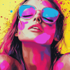 Colorful Pop Art Woman Diamond Painting