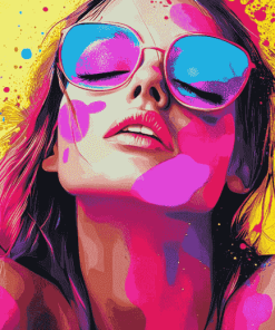 Colorful Pop Art Woman Diamond Painting