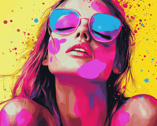 Colorful Pop Art Woman Diamond Painting