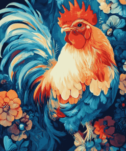 Colorful Rooster Diamond Painting