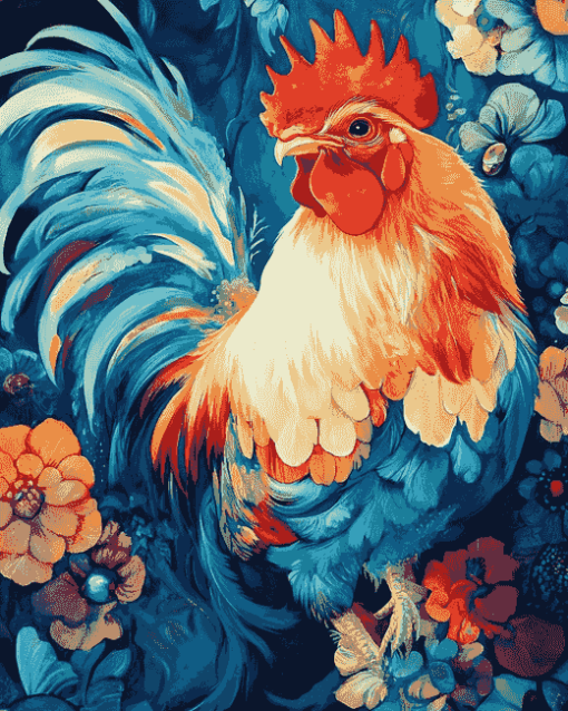 Colorful Rooster Diamond Painting