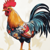 Colorful Rooster Diamond Painting