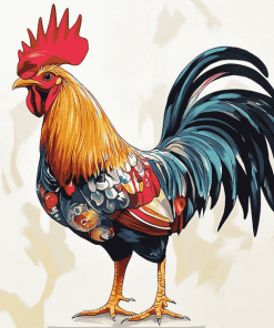 Colorful Rooster Diamond Painting