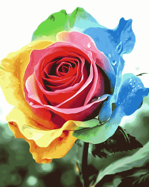 Colorful Rose Blossoms Diamond Painting