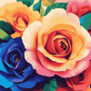 Colorful Rose Blossoms Diamond Painting