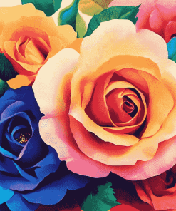 Colorful Rose Blossoms Diamond Painting