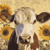 Cow and Sunflower Bliss Diamond Painting