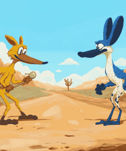 Coyote and Roadrunner Animation Diamond Painting