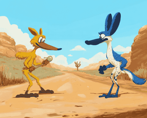 Coyote and Roadrunner Animation Diamond Painting