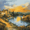Crozant Vintage Scene Diamond Painting