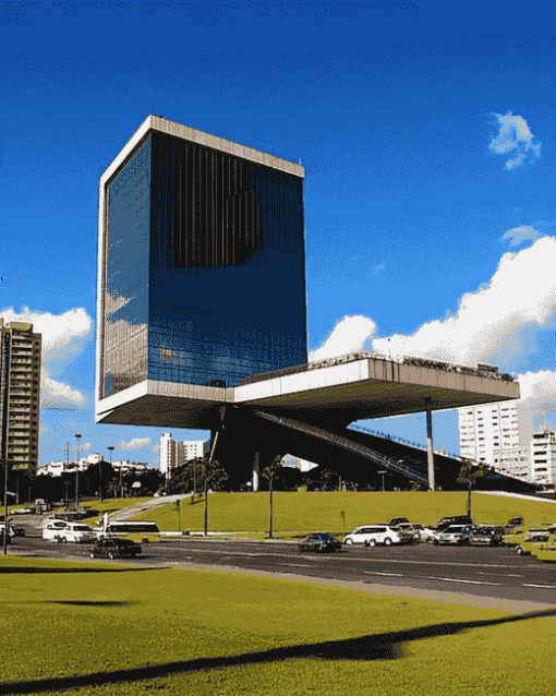 Curitiba Skyscraper Landscape Diamond Painting