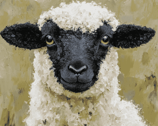 Cute Blacknose Sheep Diamond Painting