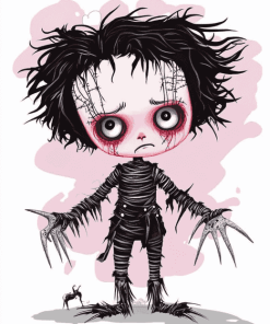 Cute Edward Scissorhands Animation Diamond Painting