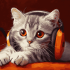 Cute Kitty Music Session Diamond Painting