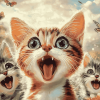 Cute Kitty Selfie Diamond Painting