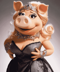 Cute Miss Piggy Cartoon Diamond Painting