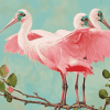 Cute Roseate Spoonbill Bird Diamond Painting