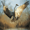 Cute Sandhill Crane Diamond Painting