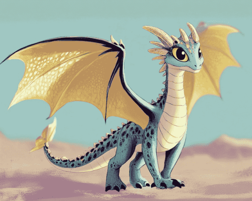 Cute Sandwing Dragon Diamond Painting