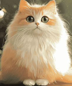 Cute Semi Longhair Cat Diamond Painting