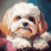 Cute Shihpoo Puppy Diamond Painting