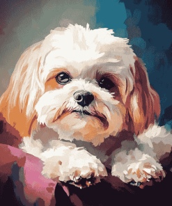 Cute Shihpoo Puppy Diamond Painting