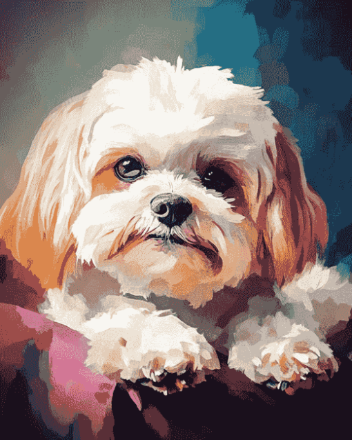 Cute Shihpoo Puppy Diamond Painting