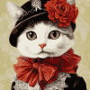 Cute Victorian Kitty Diamond Painting