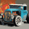 Cyna Engine Hot Rod Diamond Painting