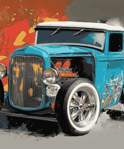 Cyna Engine Hot Rod Diamond Painting