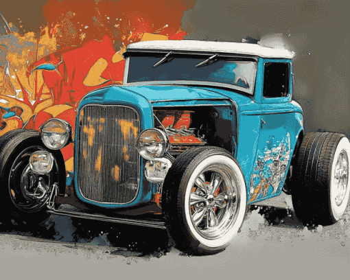 Cyna Engine Hot Rod Diamond Painting